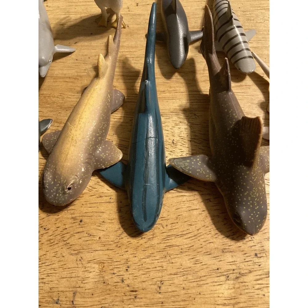 Marine Animal Figure LOT Sharks Octopus Turtle Sting Ray PVC Some vintage